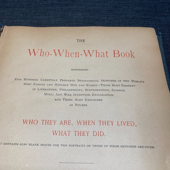 Antique The Who-When-What Book by W. M. Knox, 1900 Historical Biographies - Picture 11 of 16